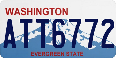 WA license plate ATT6772