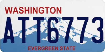 WA license plate ATT6773