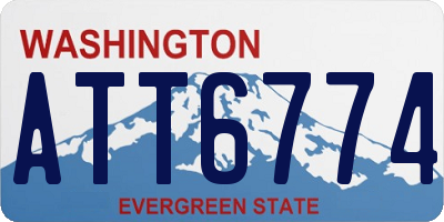 WA license plate ATT6774