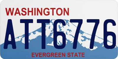 WA license plate ATT6776