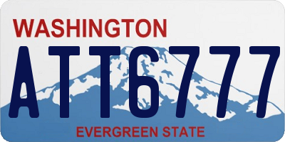 WA license plate ATT6777