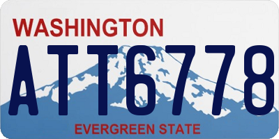 WA license plate ATT6778