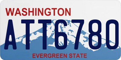 WA license plate ATT6780