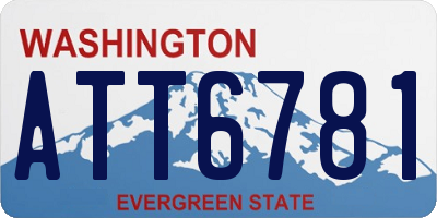 WA license plate ATT6781