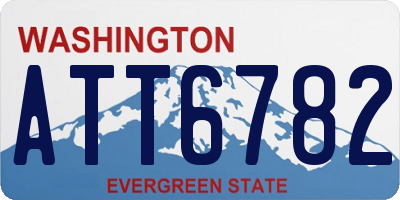 WA license plate ATT6782