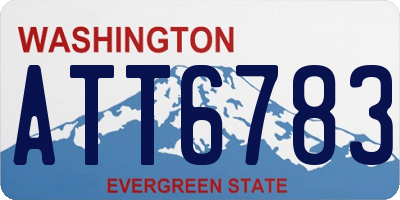 WA license plate ATT6783