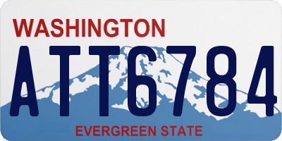 WA license plate ATT6784