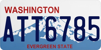 WA license plate ATT6785