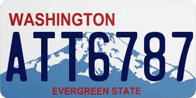 WA license plate ATT6787