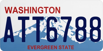 WA license plate ATT6788