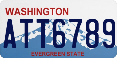 WA license plate ATT6789