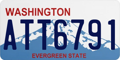 WA license plate ATT6791