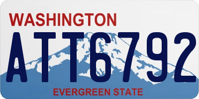 WA license plate ATT6792