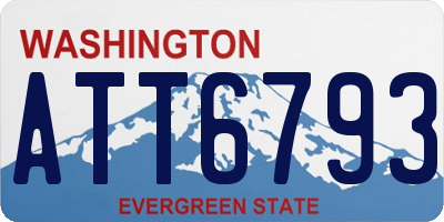 WA license plate ATT6793