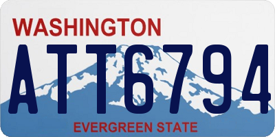 WA license plate ATT6794