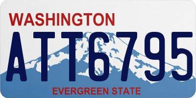 WA license plate ATT6795