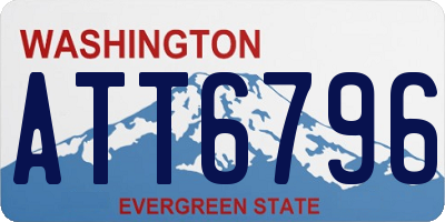 WA license plate ATT6796