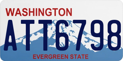 WA license plate ATT6798