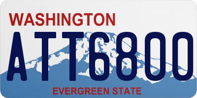 WA license plate ATT6800