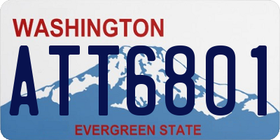 WA license plate ATT6801