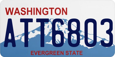 WA license plate ATT6803