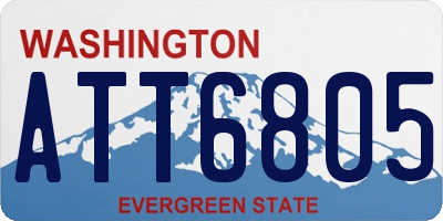WA license plate ATT6805