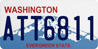 WA license plate ATT6811