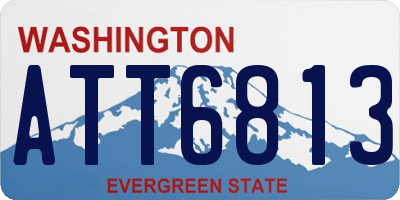 WA license plate ATT6813
