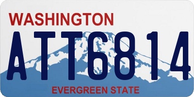 WA license plate ATT6814