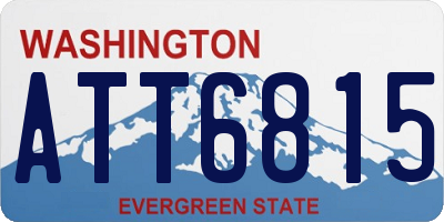 WA license plate ATT6815