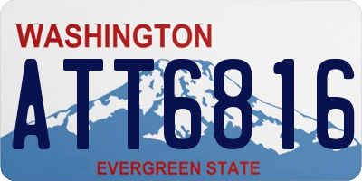 WA license plate ATT6816