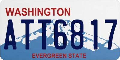 WA license plate ATT6817