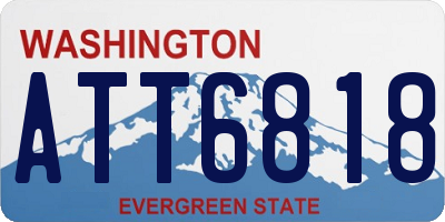WA license plate ATT6818