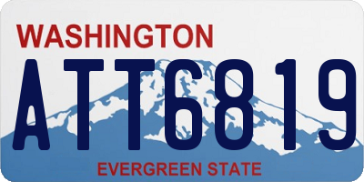 WA license plate ATT6819