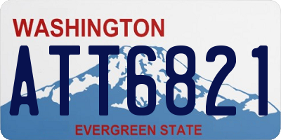 WA license plate ATT6821