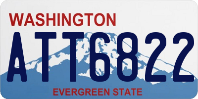 WA license plate ATT6822