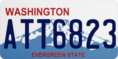 WA license plate ATT6823