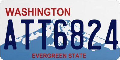 WA license plate ATT6824