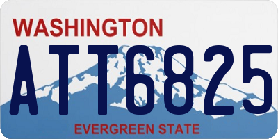 WA license plate ATT6825