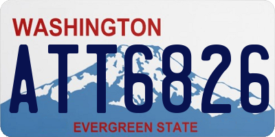 WA license plate ATT6826