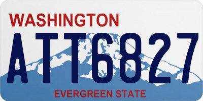 WA license plate ATT6827