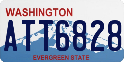 WA license plate ATT6828