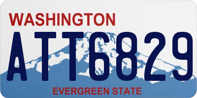 WA license plate ATT6829