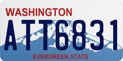 WA license plate ATT6831