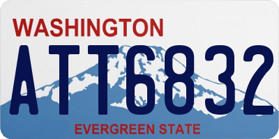 WA license plate ATT6832