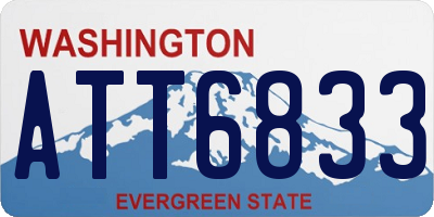 WA license plate ATT6833