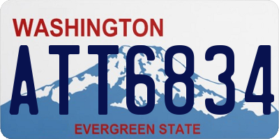 WA license plate ATT6834