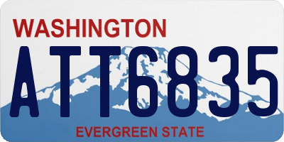 WA license plate ATT6835