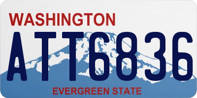 WA license plate ATT6836