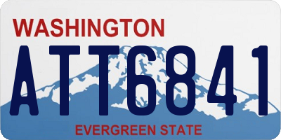 WA license plate ATT6841